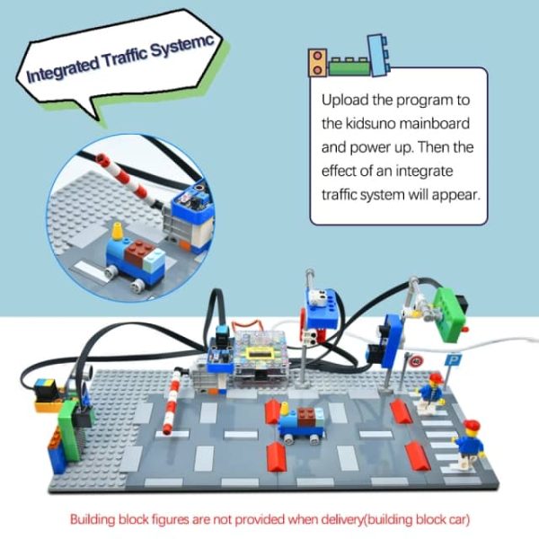 Kit de sistema de tráfico inteligente Kidsbits para Arduino Scratch. Compatible con LEGO - Imagen 4