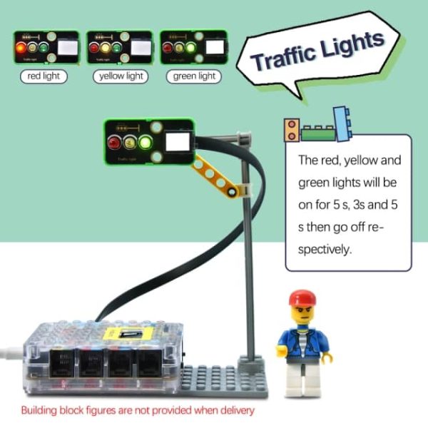 Kit de sistema de tráfico inteligente Kidsbits para Arduino Scratch. Compatible con LEGO - Imagen 5