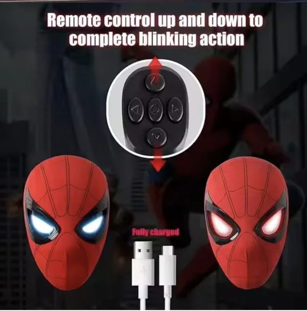 Máscara Electrónica de Spiderman con anillo - Imagen 5