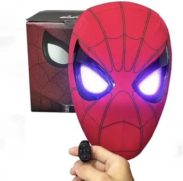 Máscara Electrónica de Spiderman con anillo