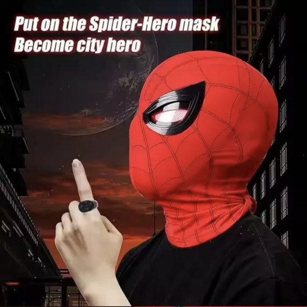 Máscara Electrónica de Spiderman con anillo - Imagen 2