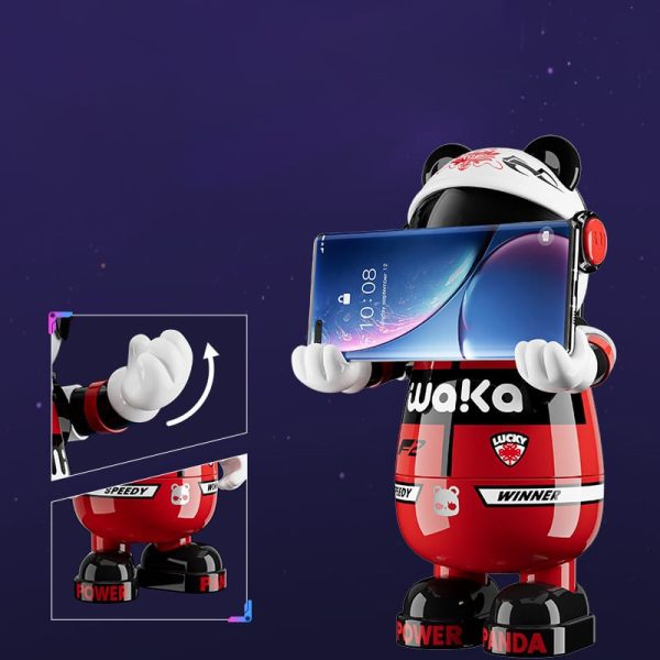Termo Waka 530ml Soporte Para Teléfono Frío Y Caliente Rojo - Imagen 2