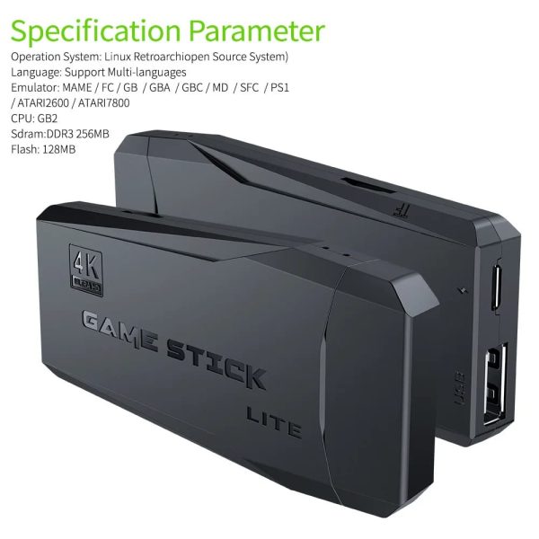 Video Consola Gamestick M8 Pro 64GB controles recargables - Imagen 5