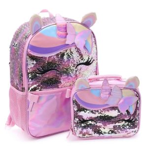 Morral escolar Unicornio con lonchera