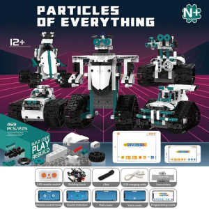Robot 13 en 1 de 612 piezas con control remoto y APP con programación tipo Scratch