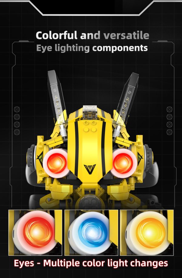 Robot Bumblebee 5 en 1 de 612 piezas con control remoto y APP con programación tipo Scratch - Imagen 16
