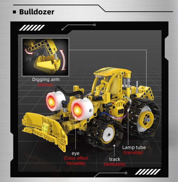 Robot Bumblebee 5 en 1 de 612 piezas con control remoto y APP con programación tipo Scratch - Imagen 10