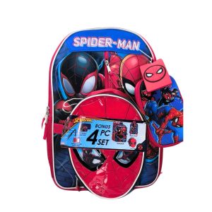 Set Morral Escolar Spiderman 4 piezas