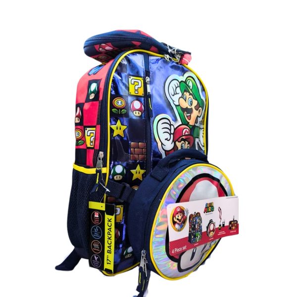 Set Morral Escolar Super Mario Bros 4 piezas - Imagen 3