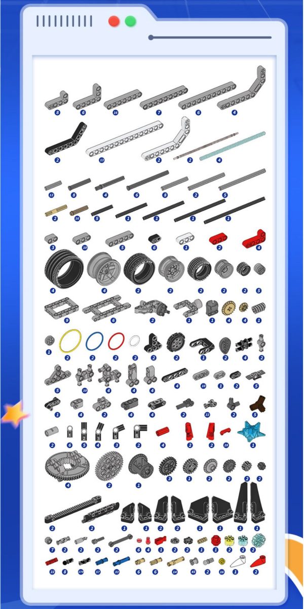 Kit Caja Bloques de Construcción EV3 (45560 + 45544) 1600 piezas - Imagen 15