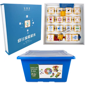 Caja Bloques de Construcción Preescolar con kit magnético de motor, sensores y switches para pensamiento lógico