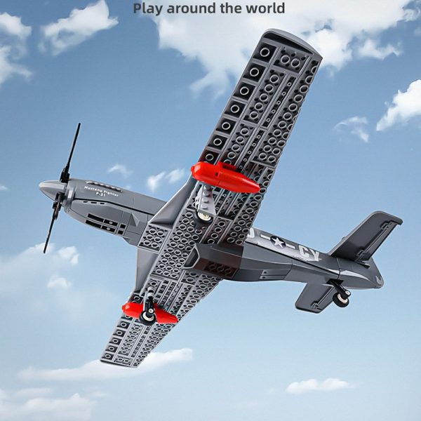 Avión Mustang Bloques de construcción Marca Wange - Imagen 2