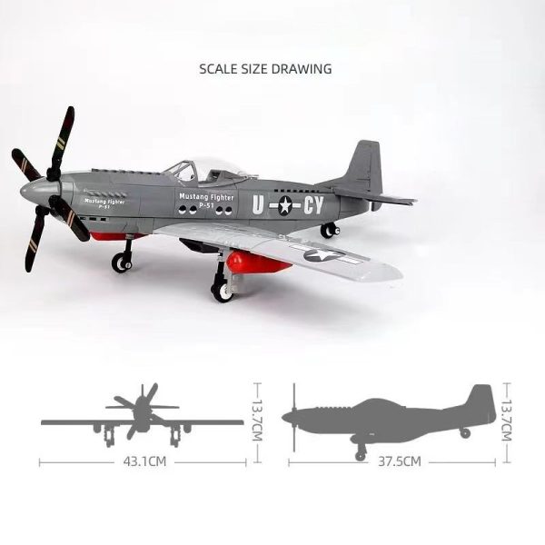 Avión Mustang Bloques de construcción Marca Wange - Imagen 3