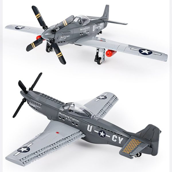 Avión Mustang Bloques de construcción Marca Wange