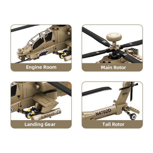 Helicóptero Bloques de construcción Marca Wange - Imagen 2