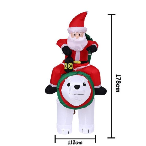 Inflable Navidad Oso Polar de 1.8 metros - Imagen 2