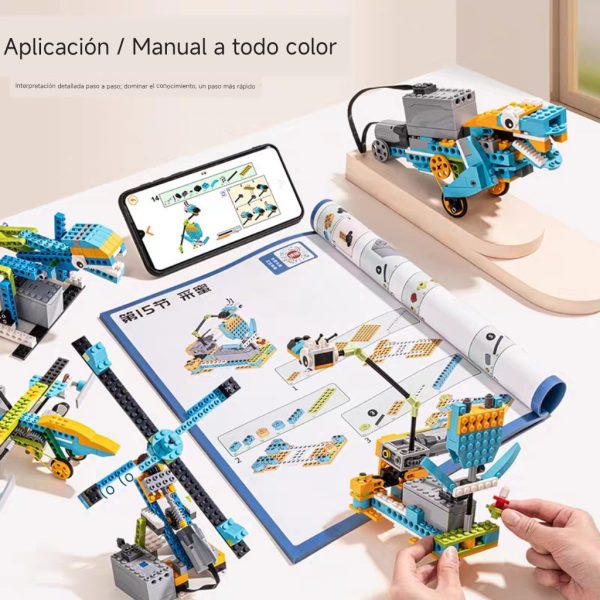 Caja Bloques de Construcción BC-82 con motores y sensores para el aprendizaje de robótica y programación - Imagen 5