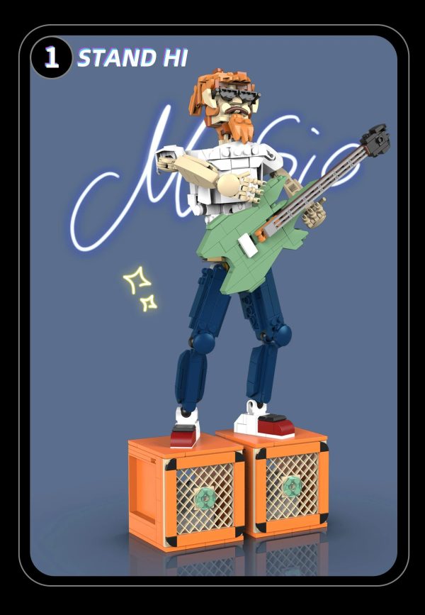 Guitarrista con corneta Bluetooth KeeYee World de 721 piezas - Imagen 6