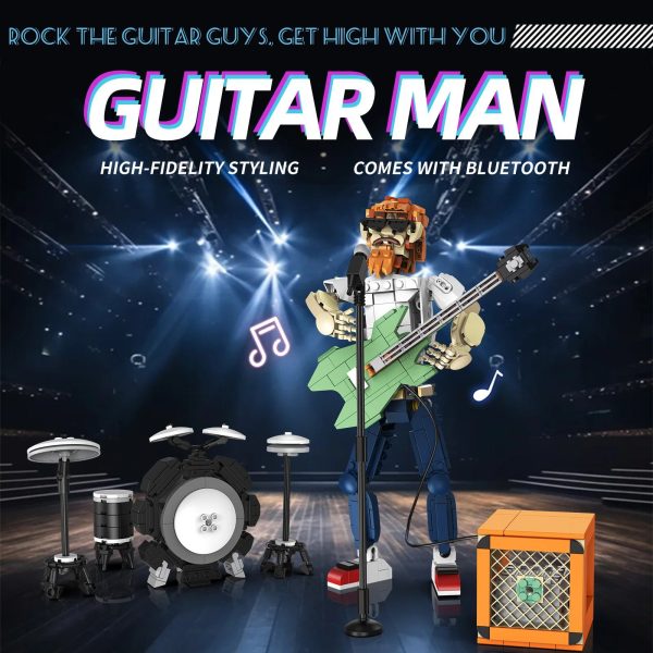 Guitarrista con corneta Bluetooth KeeYee World de 721 piezas - Imagen 9