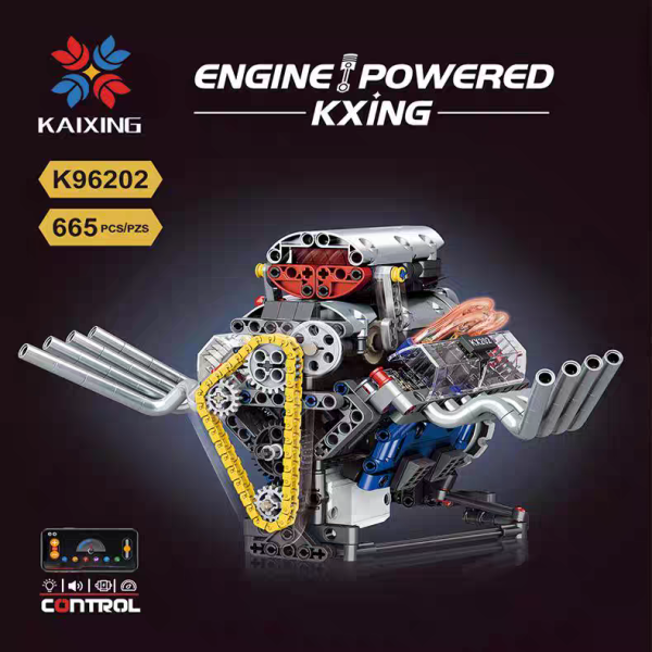 Motor V8 KeeYee World robótico de 665 piezas App - Imagen 13
