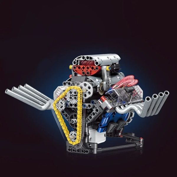 Motor V8 KeeYee World robótico de 665 piezas App - Imagen 10