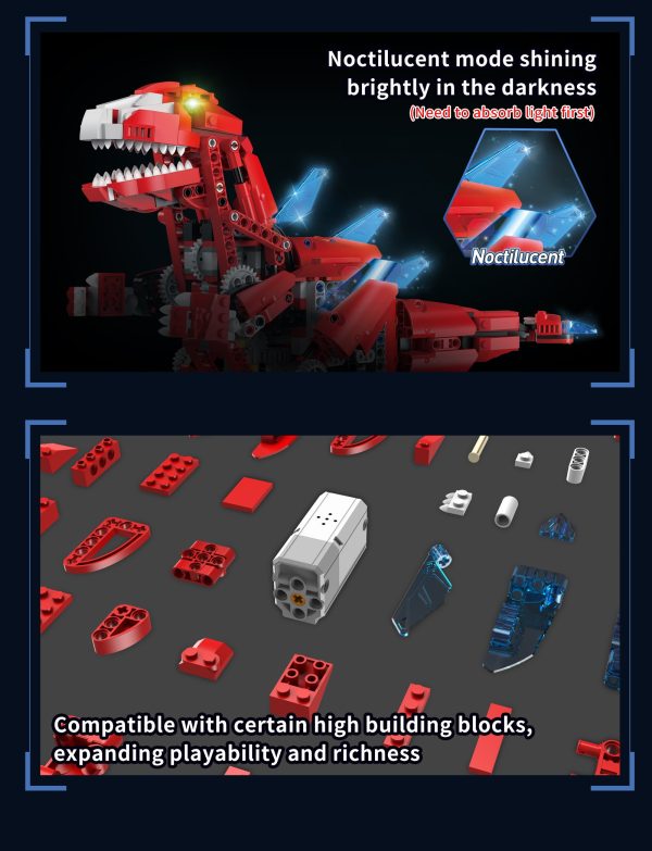 Dinosaurio Robot Rojo 2 En 1 De 745 Piezas Robótica Scratch - Imagen 13