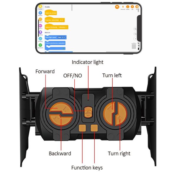 Batimóvil KeeYee World robótico de 430 piezas App y programación Tipo Scratch - Imagen 2