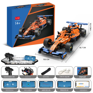 Fórmula 1 McLaren robótico de 1050 piezas, control, App y programación Tipo Scratch KeeYee World