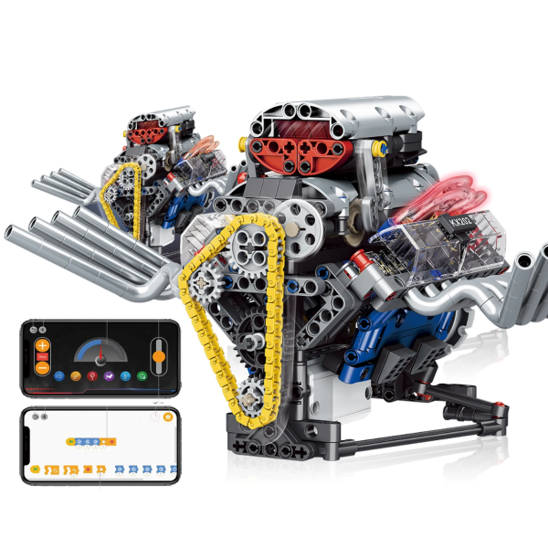 Motor V8 KeeYee World robótico de 665 piezas App - Imagen 2