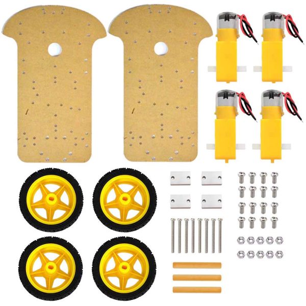 Kit Chasis Robot Inteligente 4wd Doble Piso (desarmado) - Imagen 2