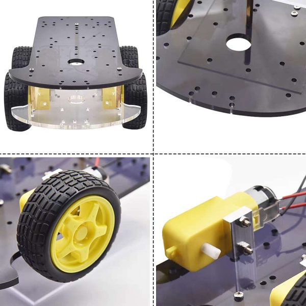 Kit Chasis Robot Inteligente 4wd Doble Piso (desarmado) - Imagen 3