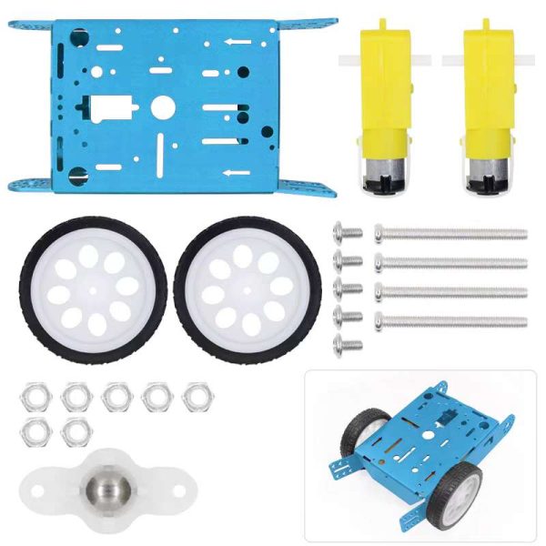 Kit Chasis Robot Inteligente 2wd Color Azul (desarmado) - Imagen 2