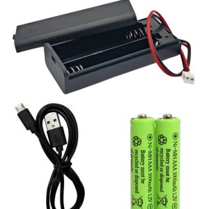 Kit de baterías AAA recargables, porta baterías y cable USB para Microbit