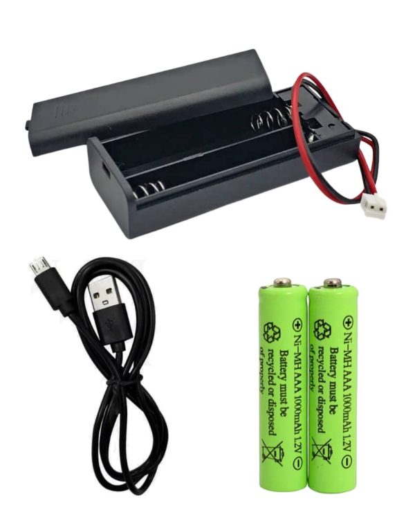 Kit de baterías AAA recargables, porta baterías y cable USB para Microbit