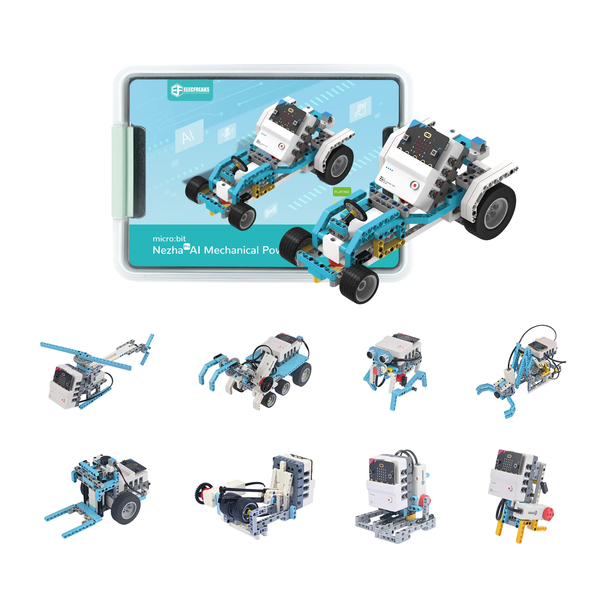 ELECFREAKS micro:bit Nezha Pro AI Mechanical Power Kit