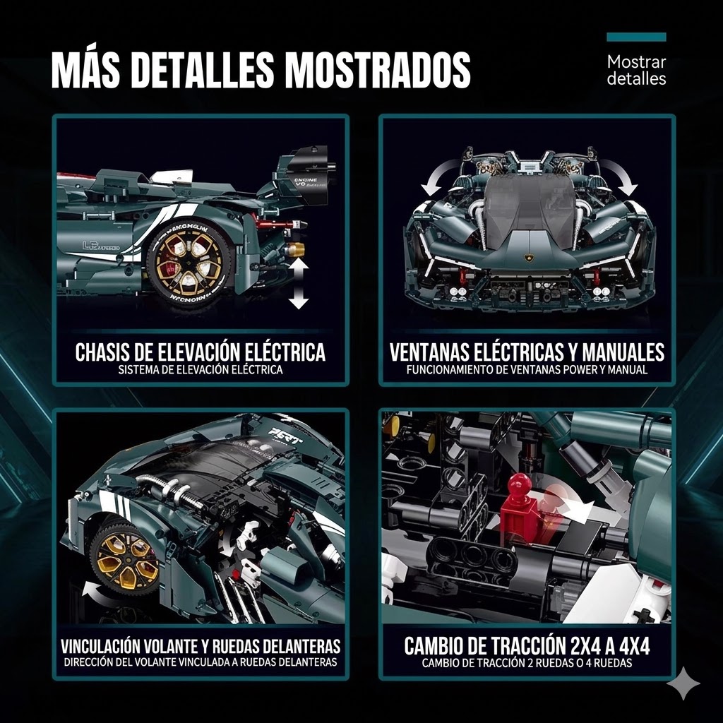 Lamborghini Terzo Millennio Technic 3159 Piezas - Imagen 4