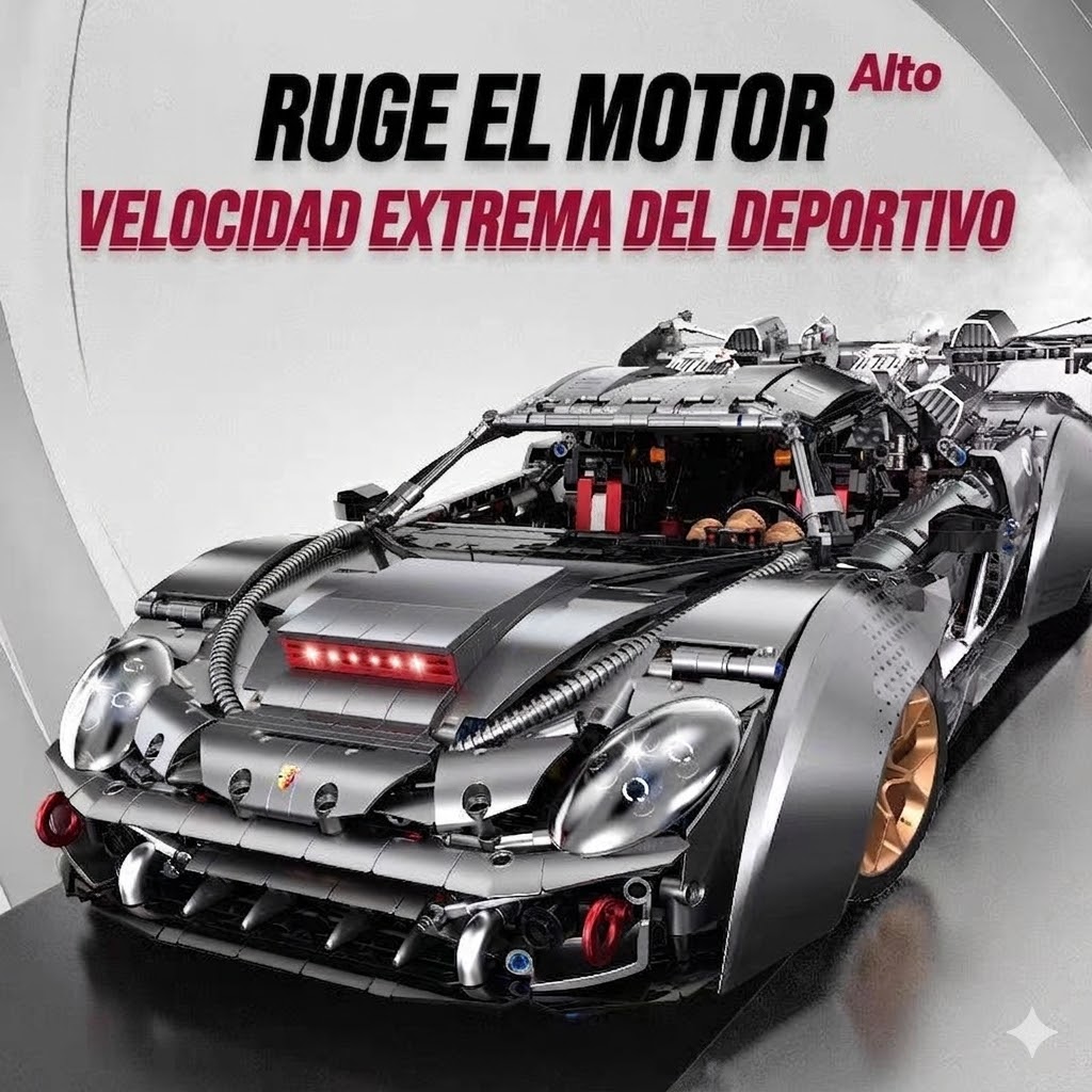 Porsche 918 Electroplated Technic 3903 Piezas - Imagen 4