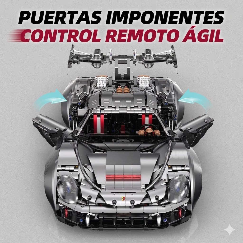 Porsche 918 Electroplated Technic 3903 Piezas - Imagen 5