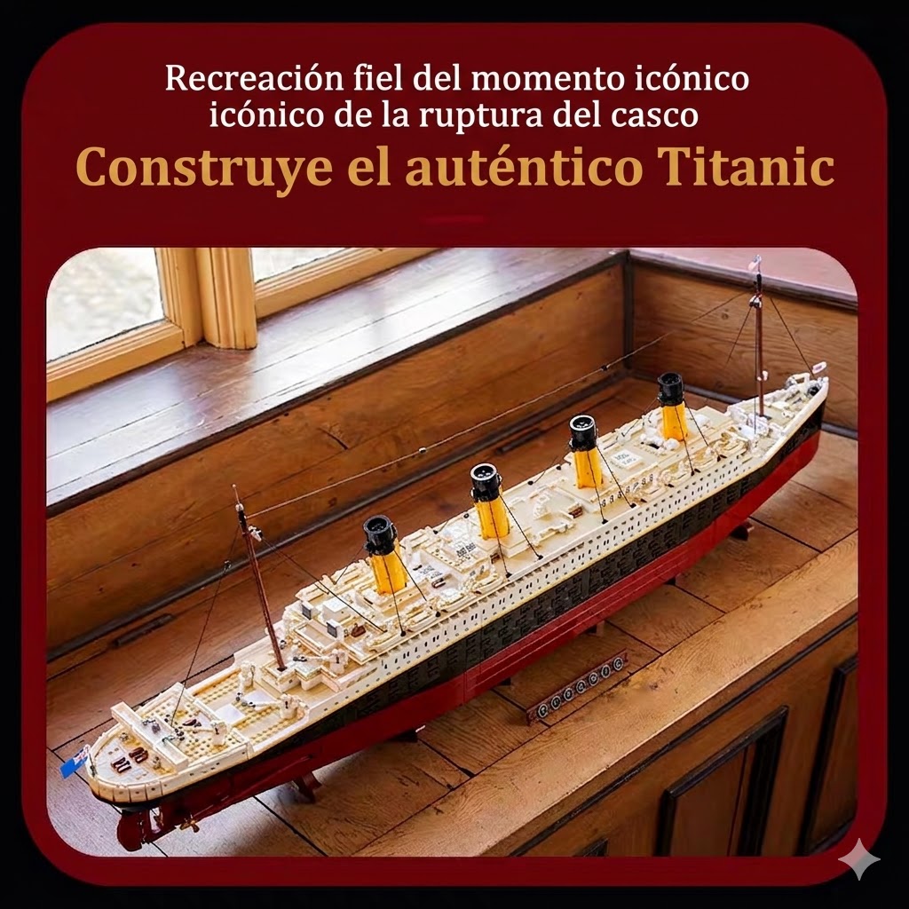 Transatlántico Titanic a Gran Escala De 9.090 Piezas incluye luces - Imagen 5