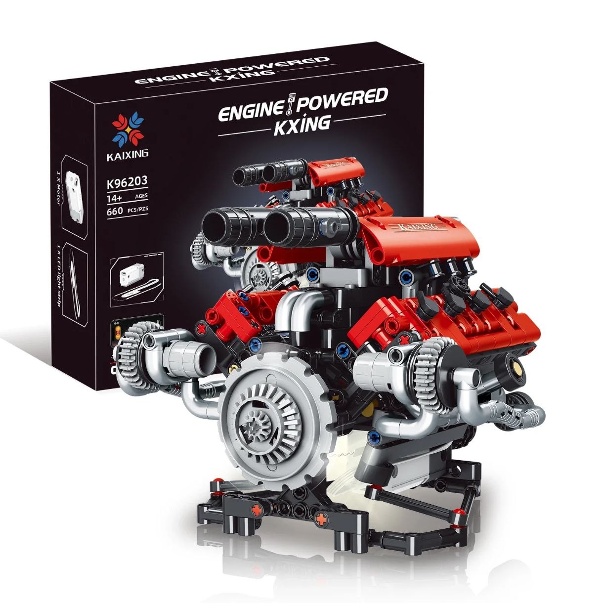 Motor Ferrari con movimiento de 653 piezas