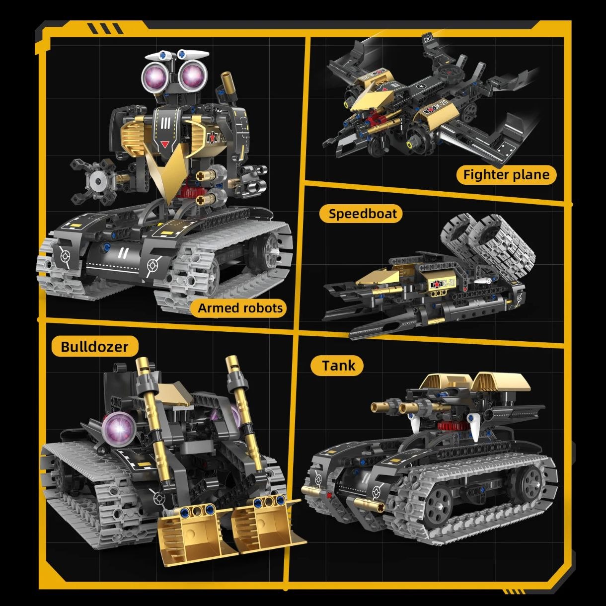 Robot Militar 5 En 1 Technic De 600 Piezas - Imagen 3