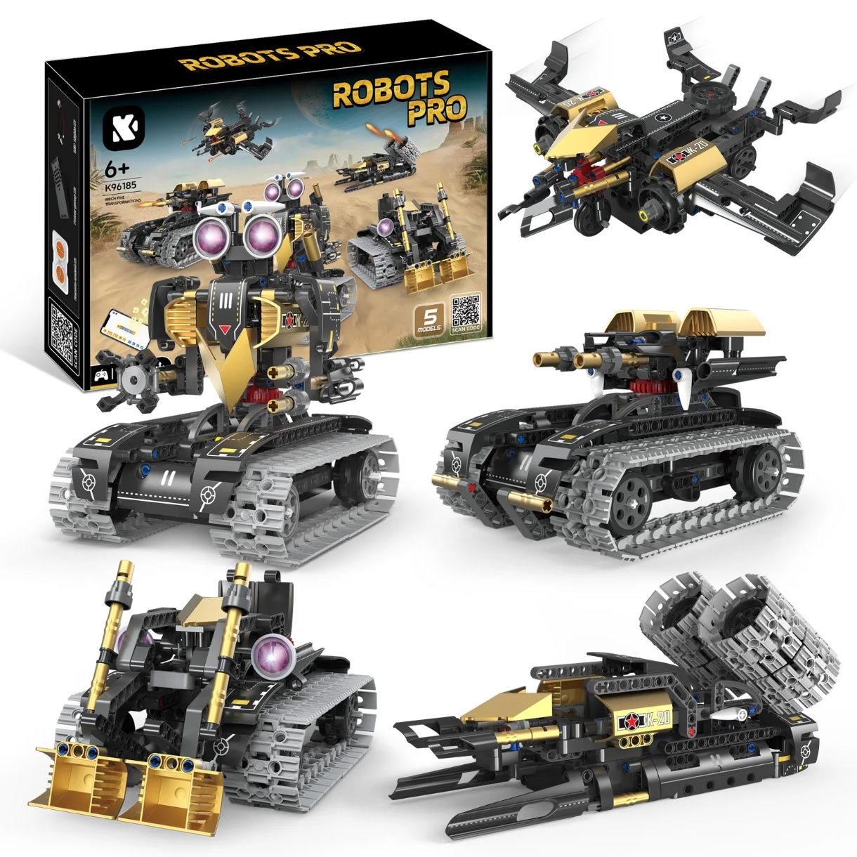 Robot Militar 5 En 1 Technic De 600 Piezas - Imagen 4