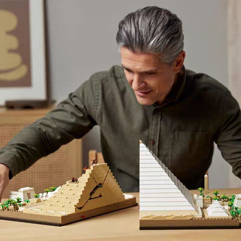 Maqueta Arquitectónica De La Gran Pirámide De 1476 Piezas - Imagen 3