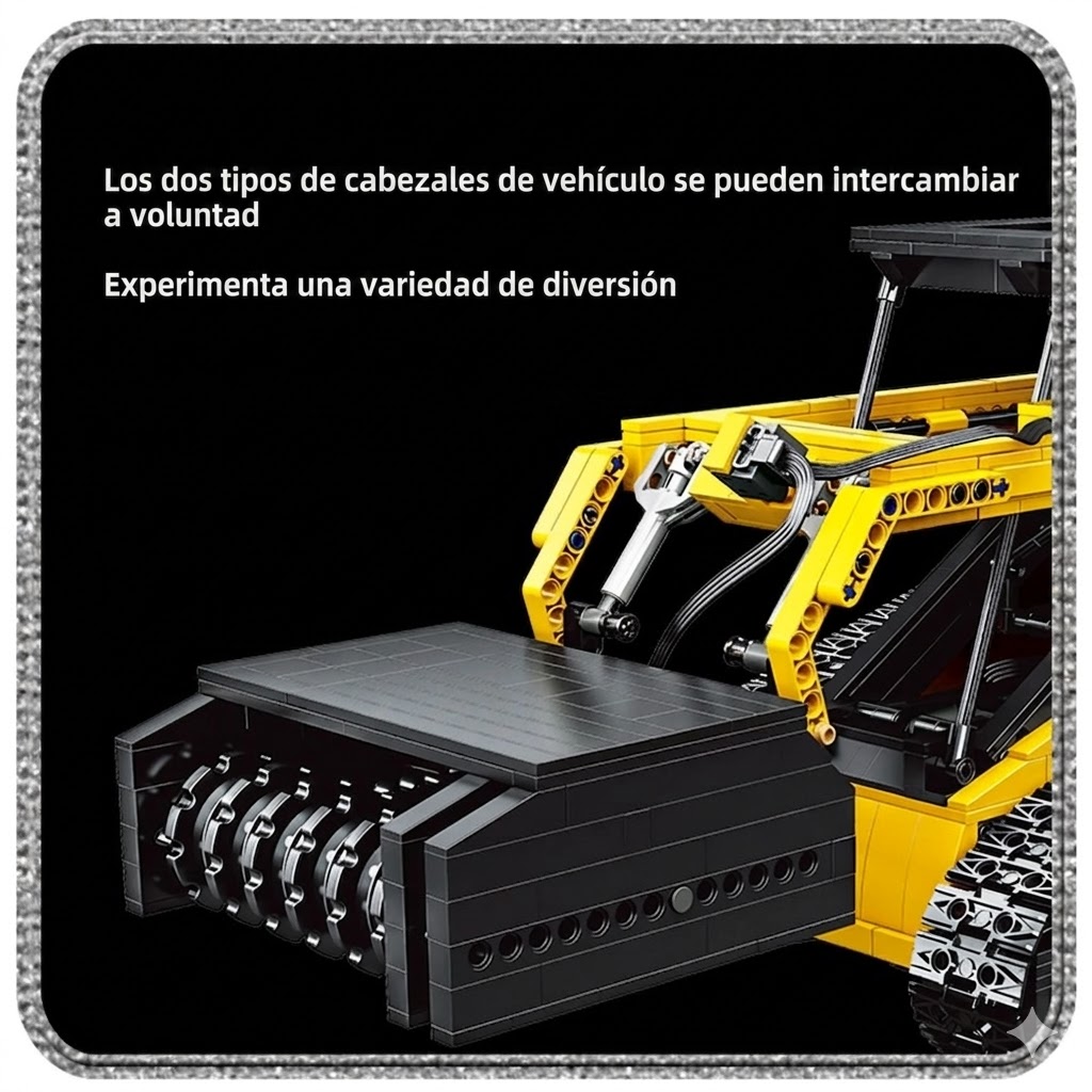 Bulldozer de 1800 piezas con control remoto y motores - Imagen 4