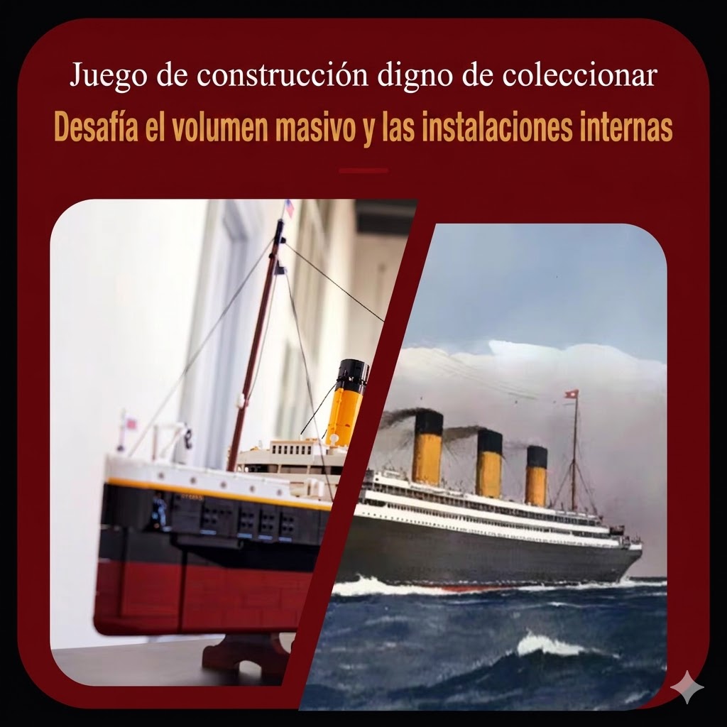 Transatlántico Titanic a Gran Escala De 9.090 Piezas incluye luces - Imagen 4