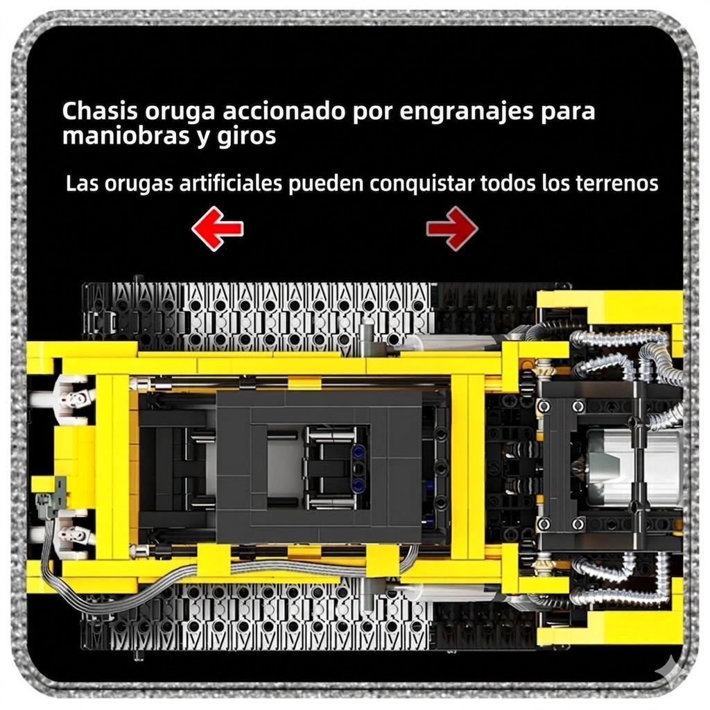Bulldozer de 1800 piezas con control remoto y motores - Imagen 5
