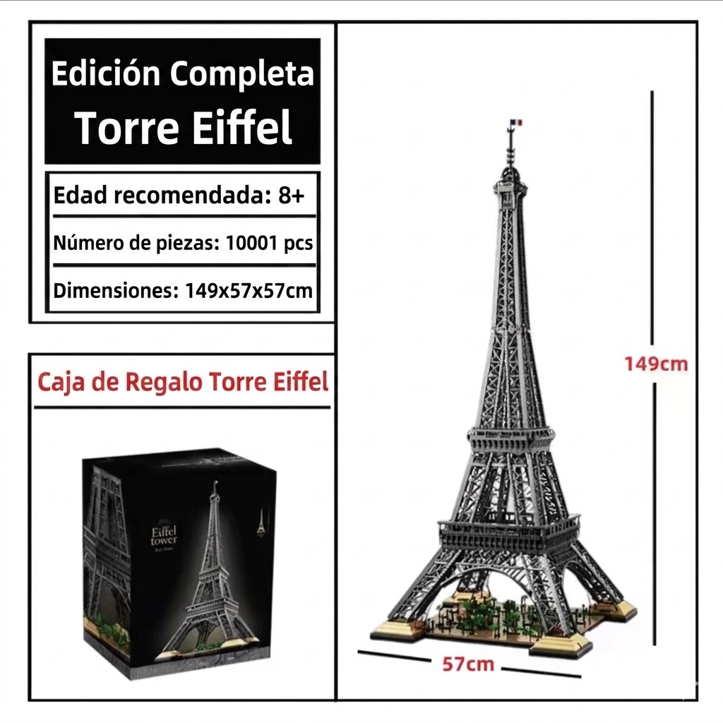 Torre Eiffel de París a Gran Escala De 10.001 Piezas - Imagen 2